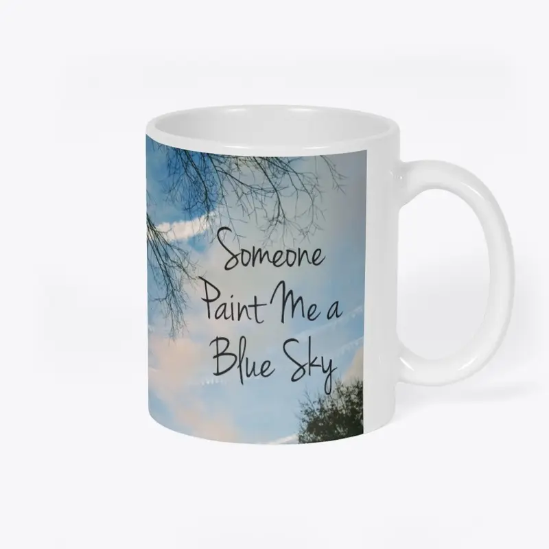 Paint Me a Blue Sky mug